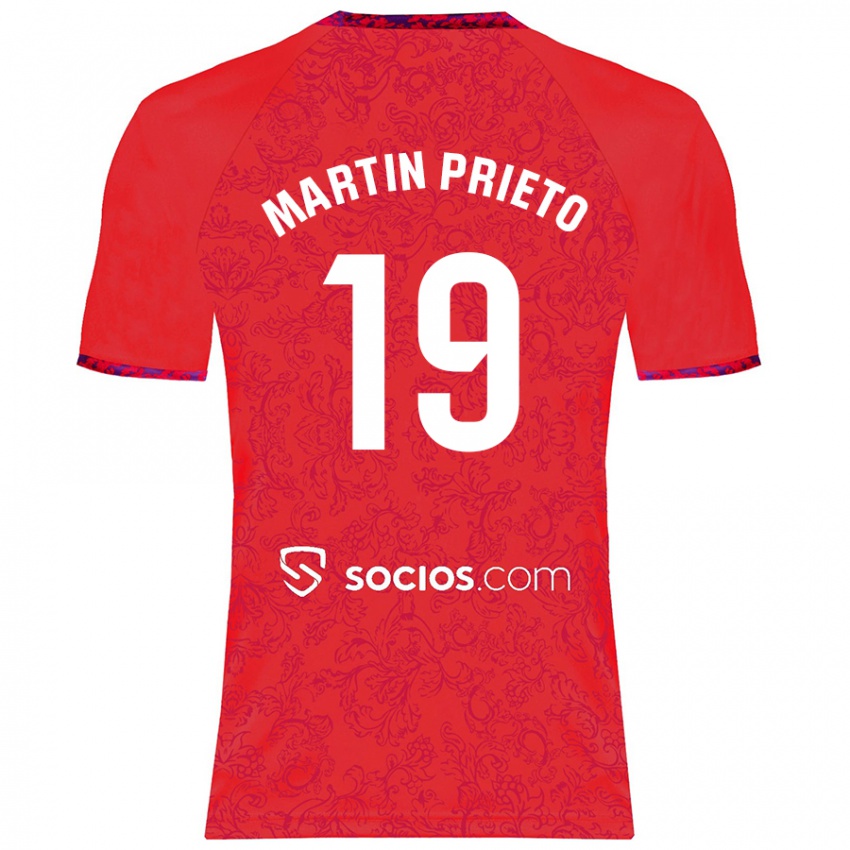 Niño Camiseta Cristina Martín-Prieto Gutiérrez #19 Rojo 2ª Equipación 2024/25 La Camisa Perú