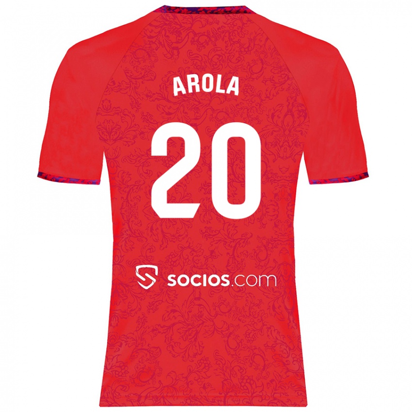 Niño Camiseta Arola Aparicio Gili #20 Rojo 2ª Equipación 2024/25 La Camisa Perú