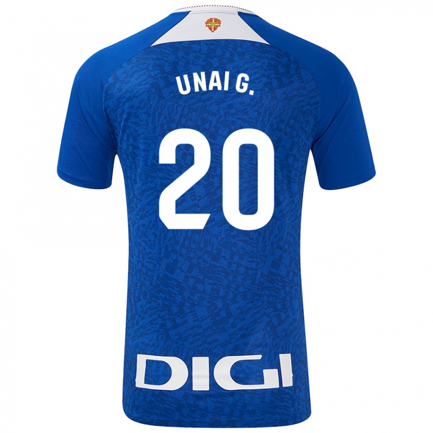 Niño Camiseta Unai Gómez #20 Azul Real 2ª Equipación 2024/25 La Camisa Perú