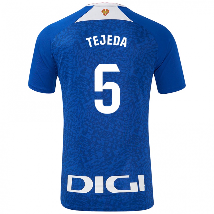 Niño Camiseta Diego Tejeda #5 Azul Real 2ª Equipación 2024/25 La Camisa Perú