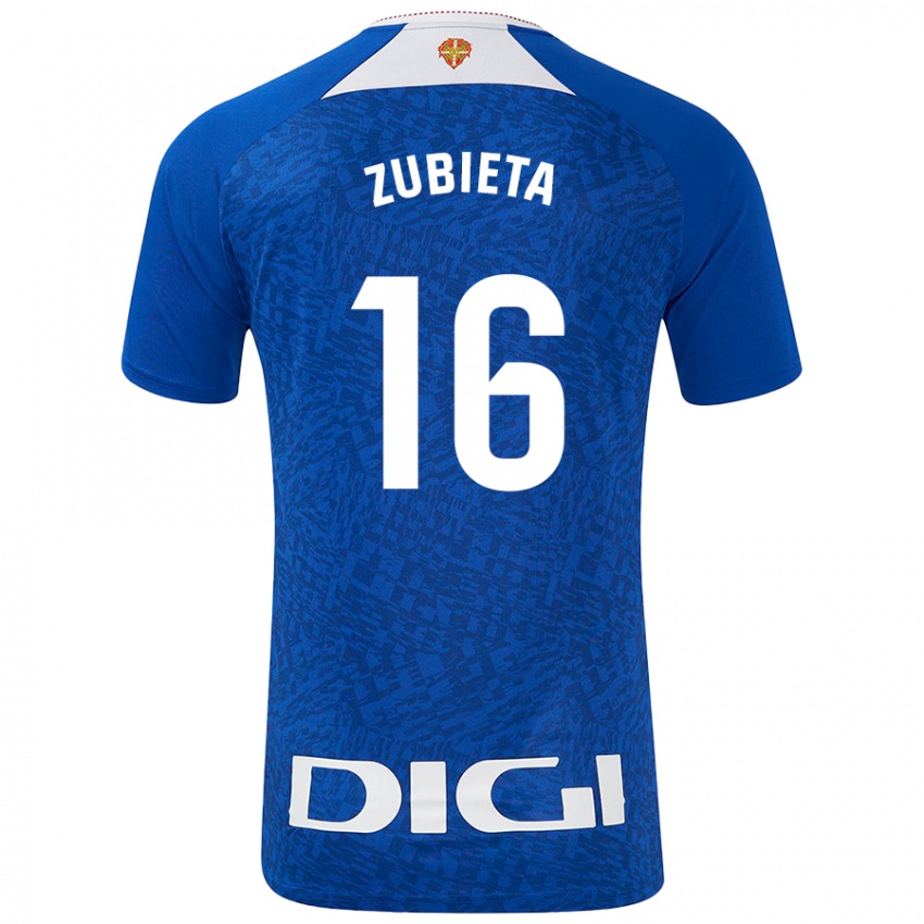 Niño Camiseta Maite Zubieta Arambarri #16 Azul Real 2ª Equipación 2024/25 La Camisa Perú