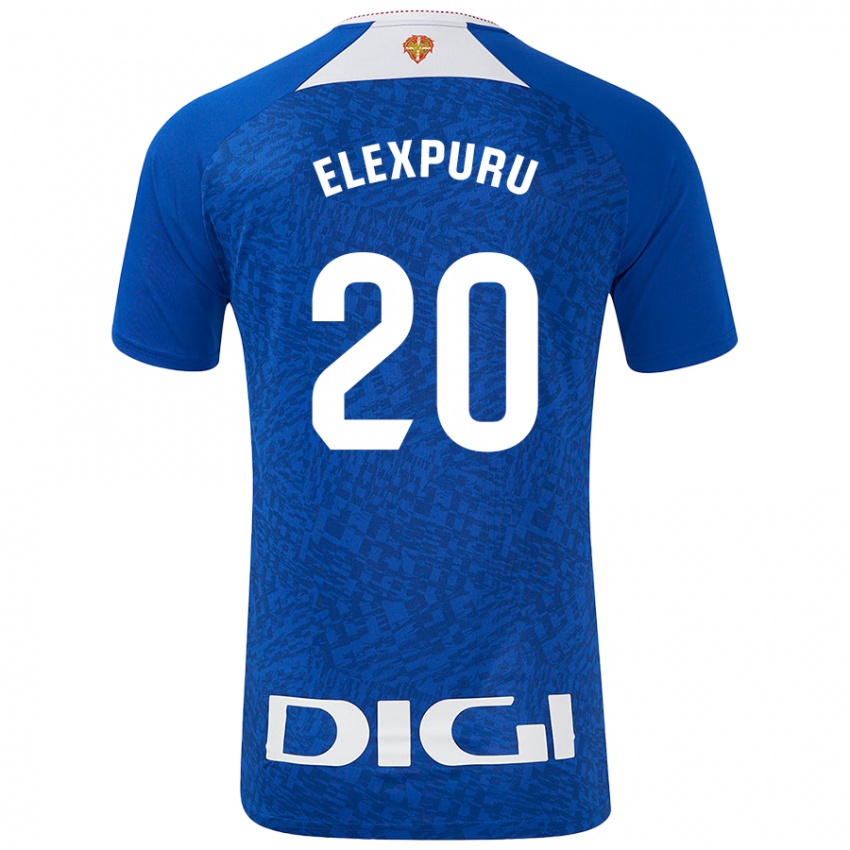 Niño Camiseta Ane Elexpuru Añorga #20 Azul Real 2ª Equipación 2024/25 La Camisa Perú