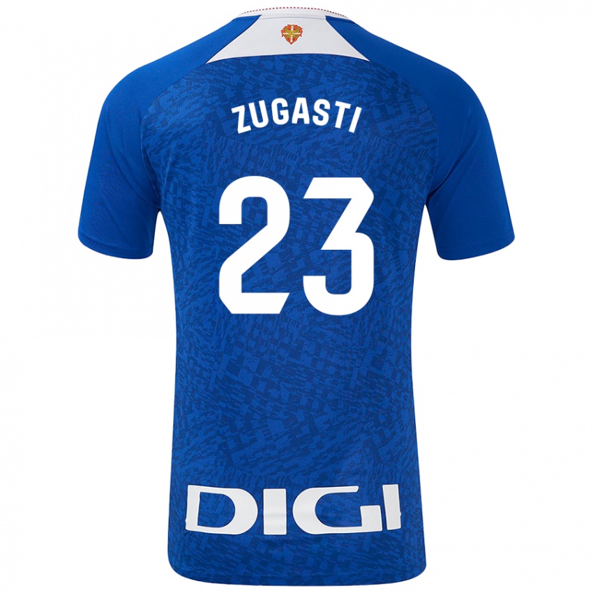 Niño Camiseta Patricia Zugasti Oses #23 Azul Real 2ª Equipación 2024/25 La Camisa Perú