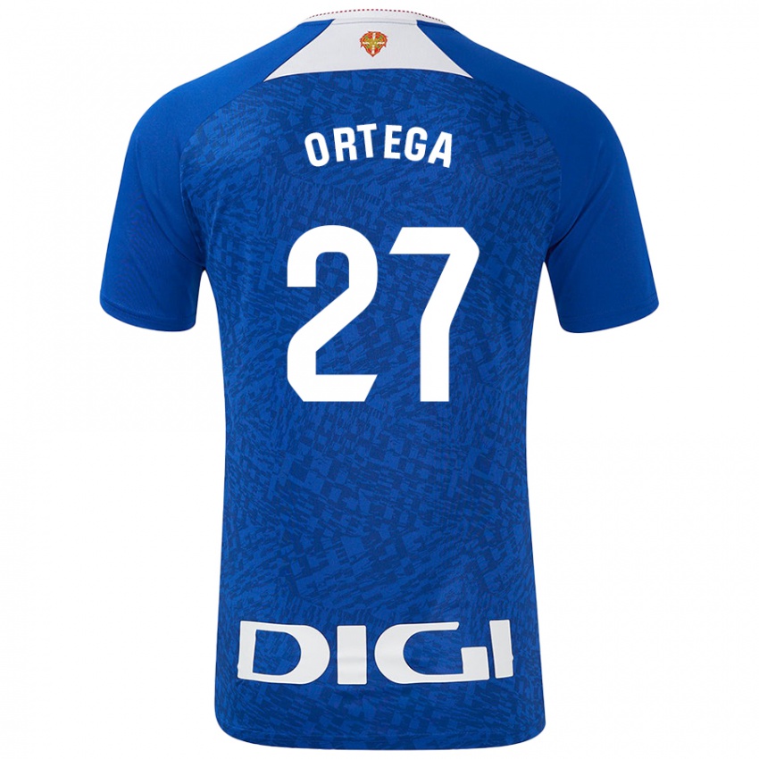 Niño Camiseta Sara Ortega #27 Azul Real 2ª Equipación 2024/25 La Camisa Perú