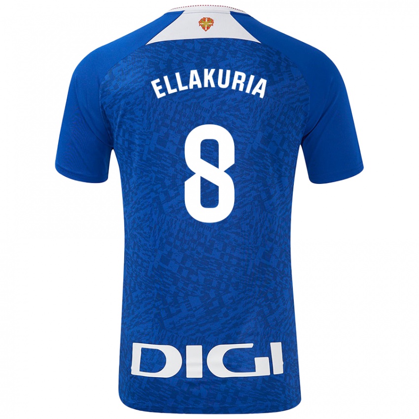 Niño Camiseta Eneko Ellakuria #8 Azul Real 2ª Equipación 2024/25 La Camisa Perú