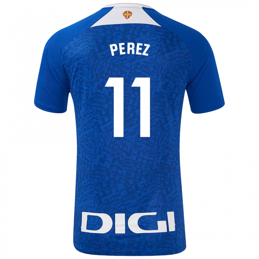 Niño Camiseta Adrián Pérez #11 Azul Real 2ª Equipación 2024/25 La Camisa Perú