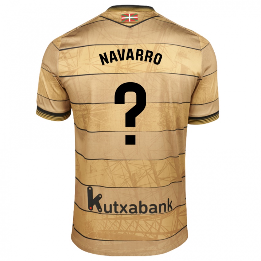 Niño Camiseta Robert Navarro #0 Marrón 2ª Equipación 2024/25 La Camisa Perú