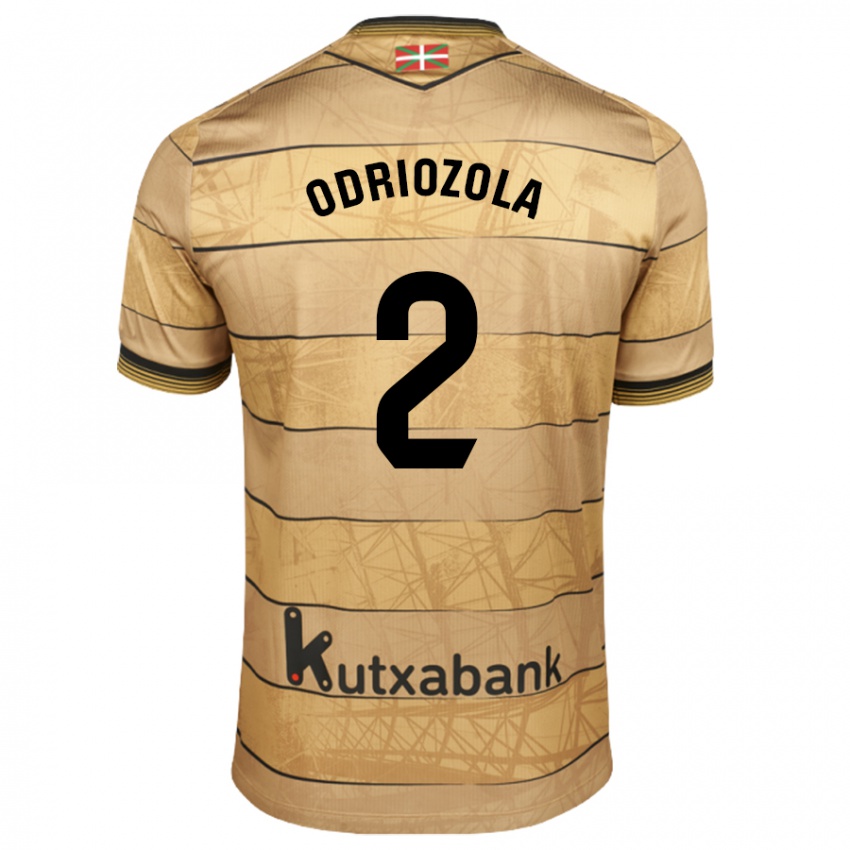 Niño Camiseta Alvaro Odriozola #2 Marrón 2ª Equipación 2024/25 La Camisa Perú