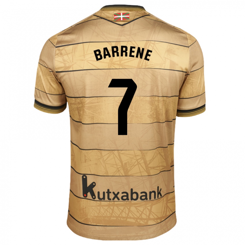 Niño Camiseta Ander Barrene #7 Marrón 2ª Equipación 2024/25 La Camisa Perú