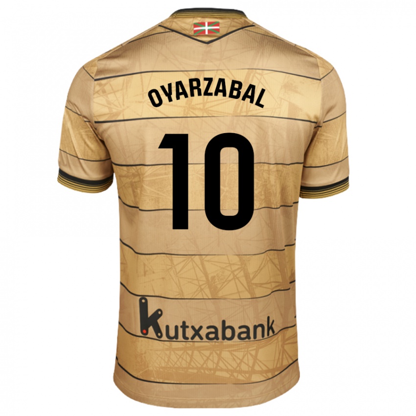 Niño Camiseta Mikel Oyarzabal #10 Marrón 2ª Equipación 2024/25 La Camisa Perú