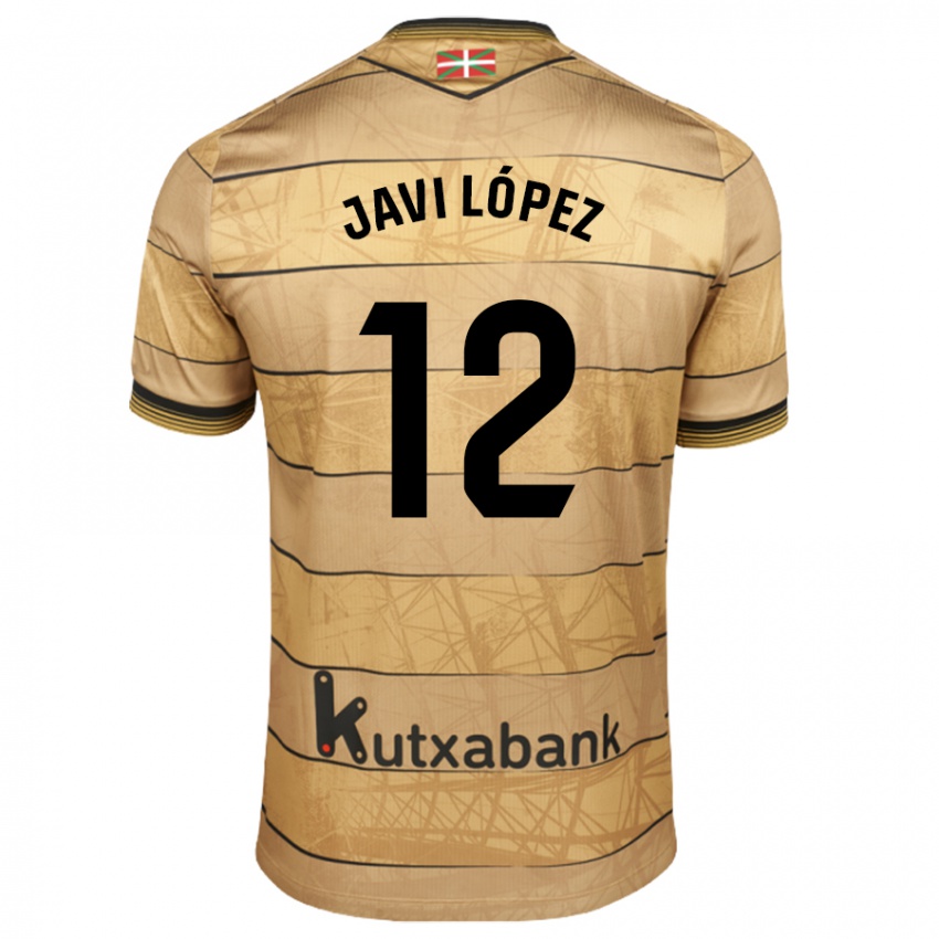 Niño Camiseta Javi López #12 Marrón 2ª Equipación 2024/25 La Camisa Perú