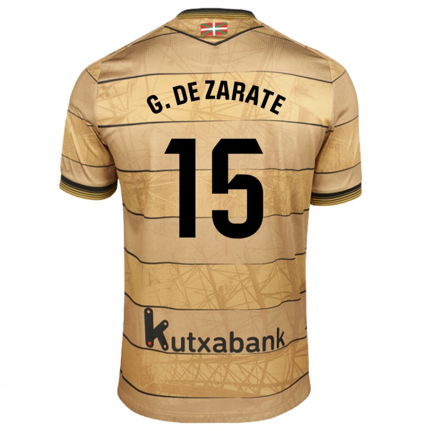 Niño Camiseta Urko González De Zarate #15 Marrón 2ª Equipación 2024/25 La Camisa Perú