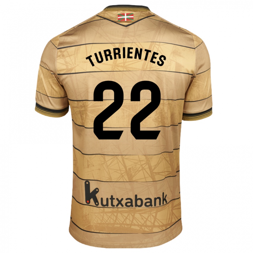 Niño Camiseta Beñat Turrientes #22 Marrón 2ª Equipación 2024/25 La Camisa Perú