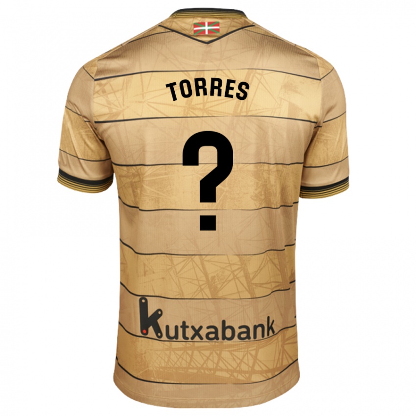 Niño Camiseta Domenic Torres #0 Marrón 2ª Equipación 2024/25 La Camisa Perú