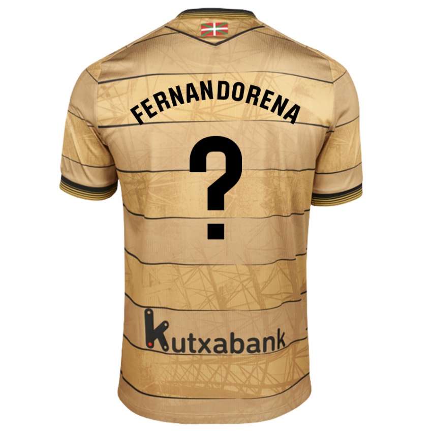 Niño Camiseta Alex Fernandorena #0 Marrón 2ª Equipación 2024/25 La Camisa Perú