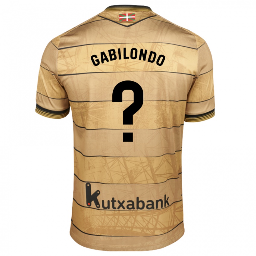 Niño Camiseta Iker Gabilondo #0 Marrón 2ª Equipación 2024/25 La Camisa Perú