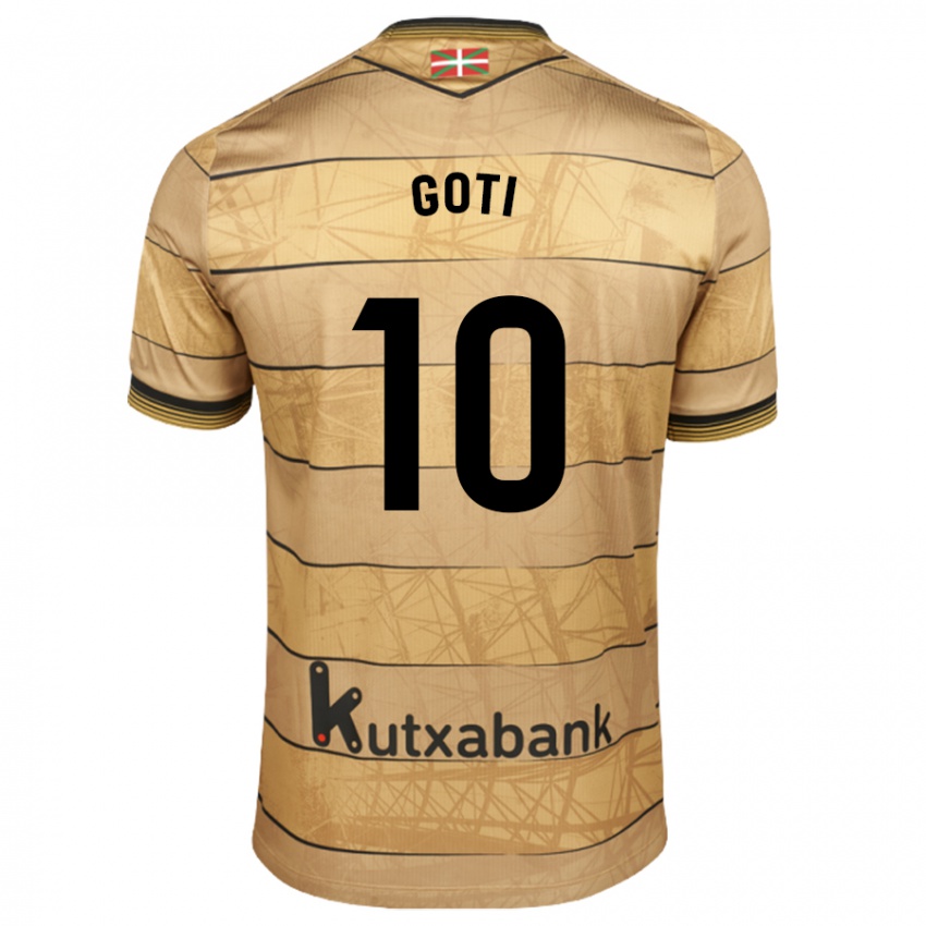 Niño Camiseta Mikel Goti #10 Marrón 2ª Equipación 2024/25 La Camisa Perú