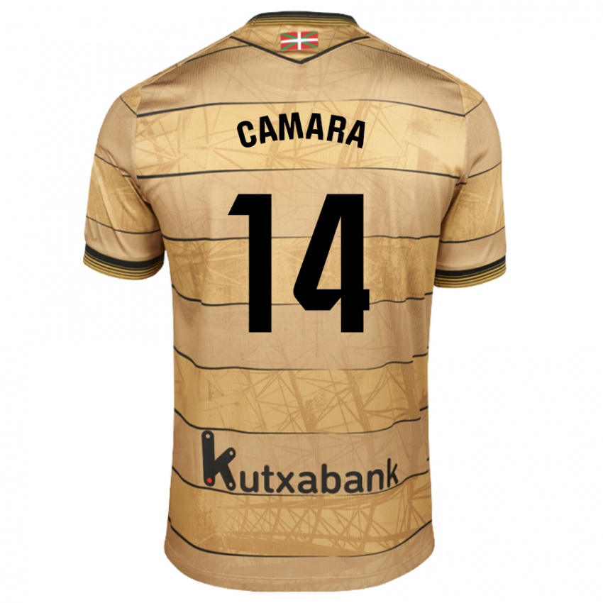 Niño Camiseta Ibra Cámara #14 Marrón 2ª Equipación 2024/25 La Camisa Perú