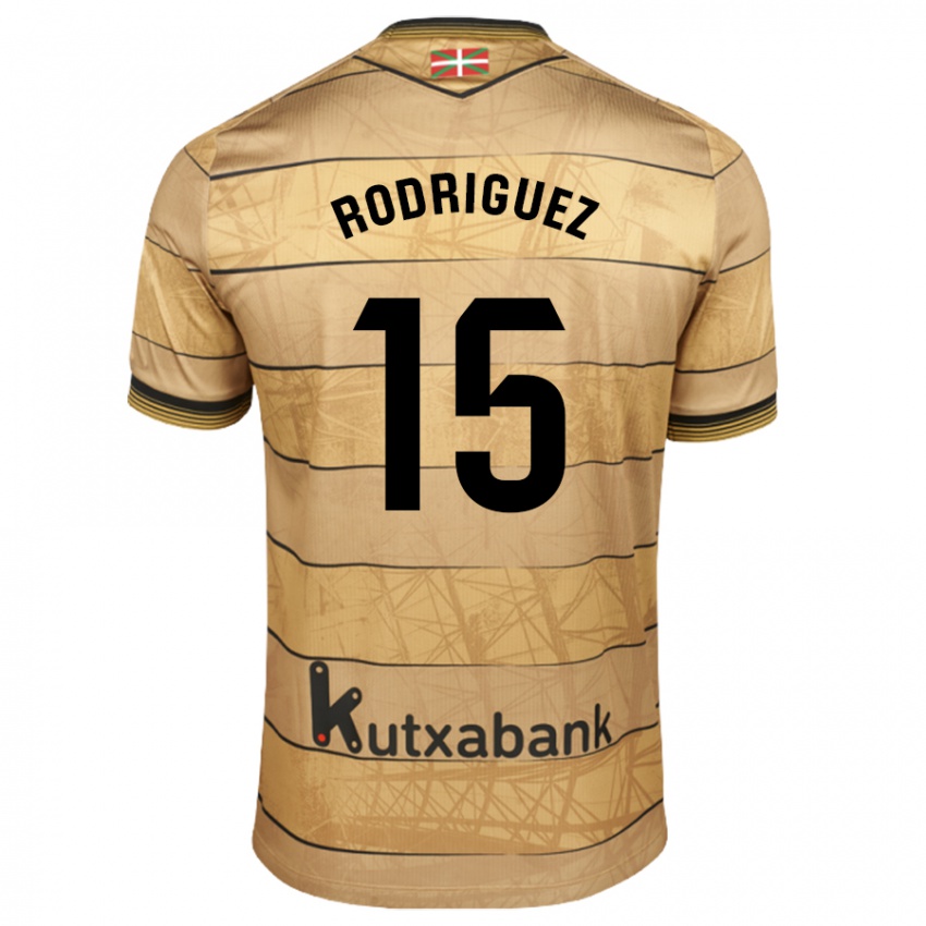 Niño Camiseta Peru Rodríguez #15 Marrón 2ª Equipación 2024/25 La Camisa Perú