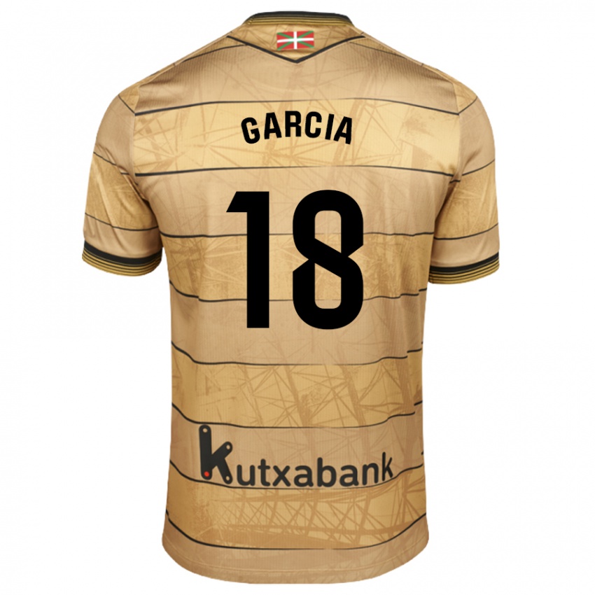 Niño Camiseta Eder García #18 Marrón 2ª Equipación 2024/25 La Camisa Perú