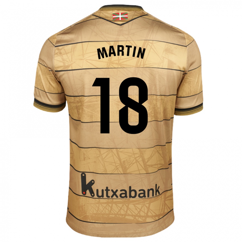 Niño Camiseta Hugo Martín #18 Marrón 2ª Equipación 2024/25 La Camisa Perú