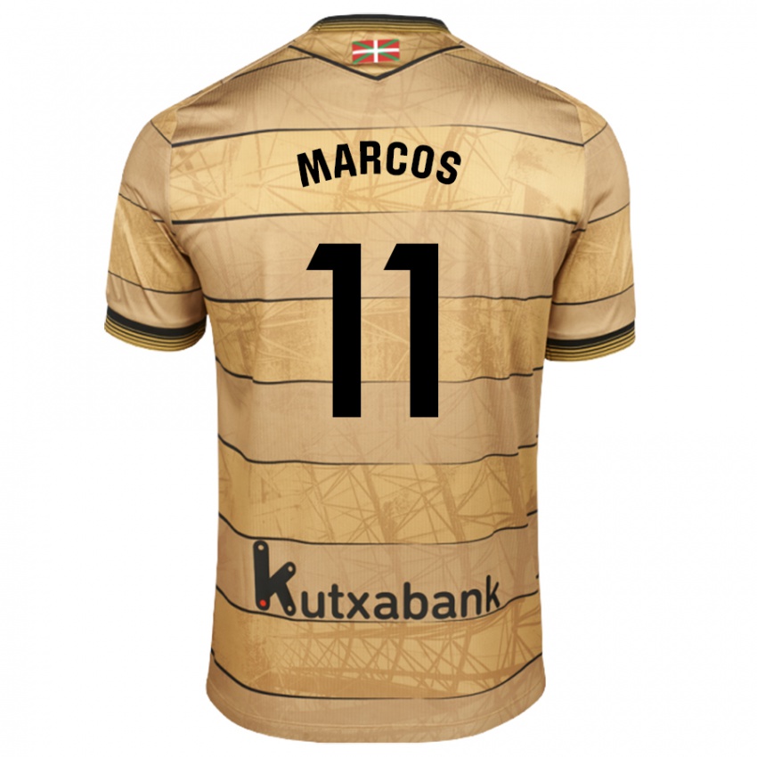 Niño Camiseta Cecilia Marcos Nabal #11 Marrón 2ª Equipación 2024/25 La Camisa Perú