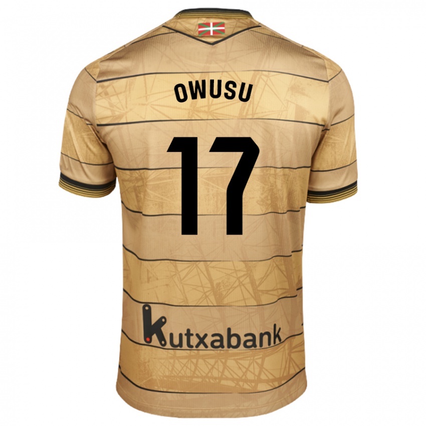 Niño Camiseta Jacqueline Owusu #17 Marrón 2ª Equipación 2024/25 La Camisa Perú