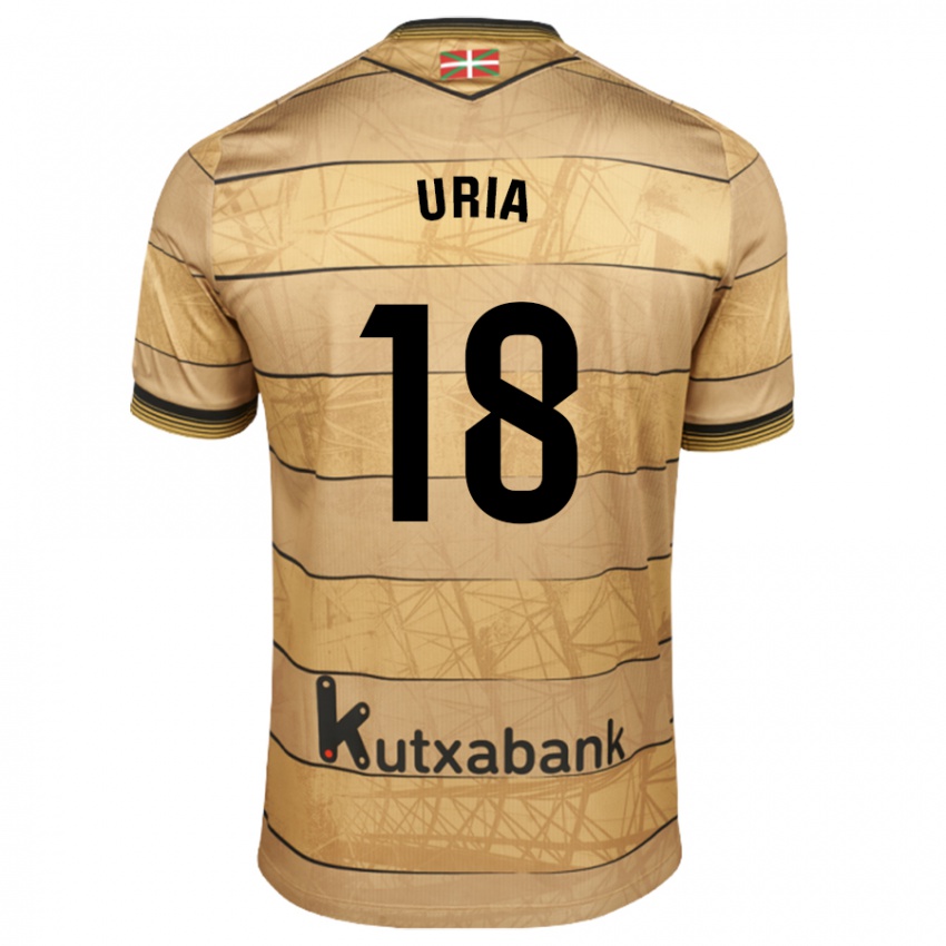 Niño Camiseta Mirari Uria Gabilondo #18 Marrón 2ª Equipación 2024/25 La Camisa Perú