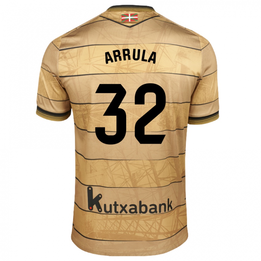 Niño Camiseta Julia Arrula #32 Marrón 2ª Equipación 2024/25 La Camisa Perú