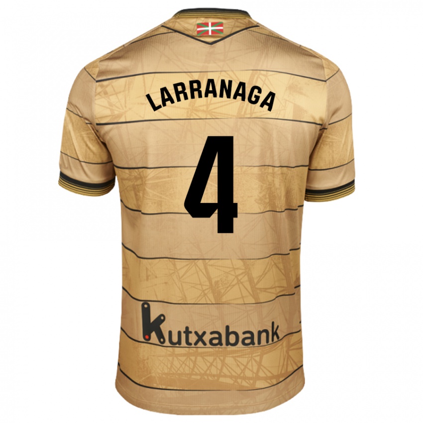 Niño Camiseta Aitor Larrañaga #4 Marrón 2ª Equipación 2024/25 La Camisa Perú