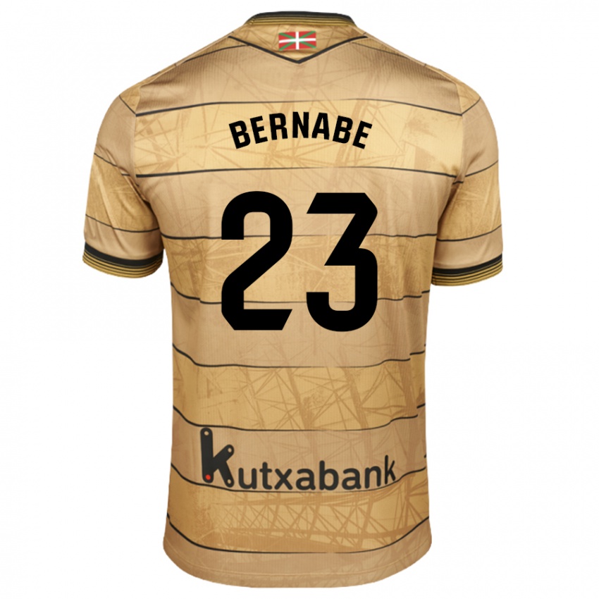 Niño Camiseta Alejandra Bernabé De Santiago #23 Marrón 2ª Equipación 2024/25 La Camisa Perú