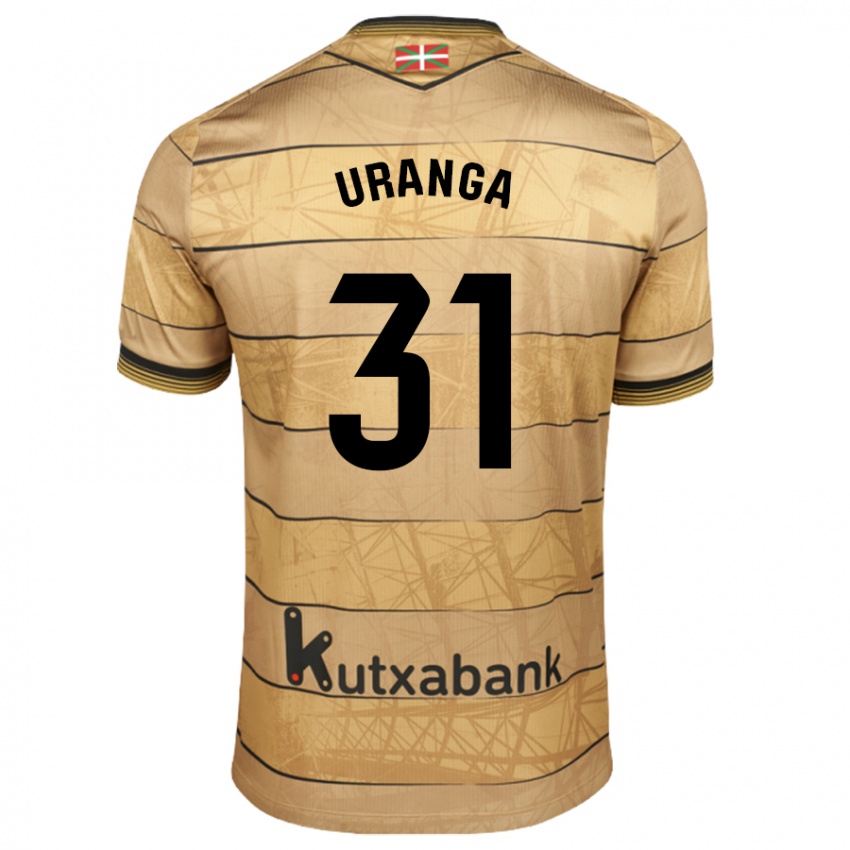 Niño Camiseta Haizea Uranga Agirre #31 Marrón 2ª Equipación 2024/25 La Camisa Perú