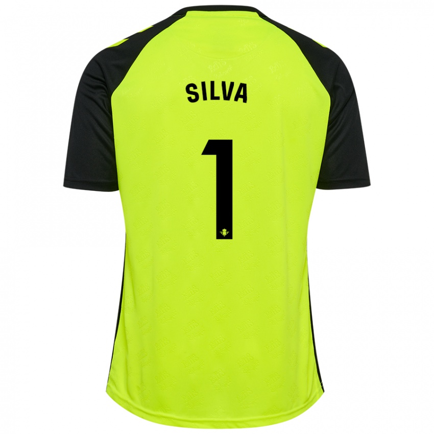 Niño Camiseta Rui Silva #1 Amarillo Fluorescente Negro 2ª Equipación 2024/25 La Camisa Perú