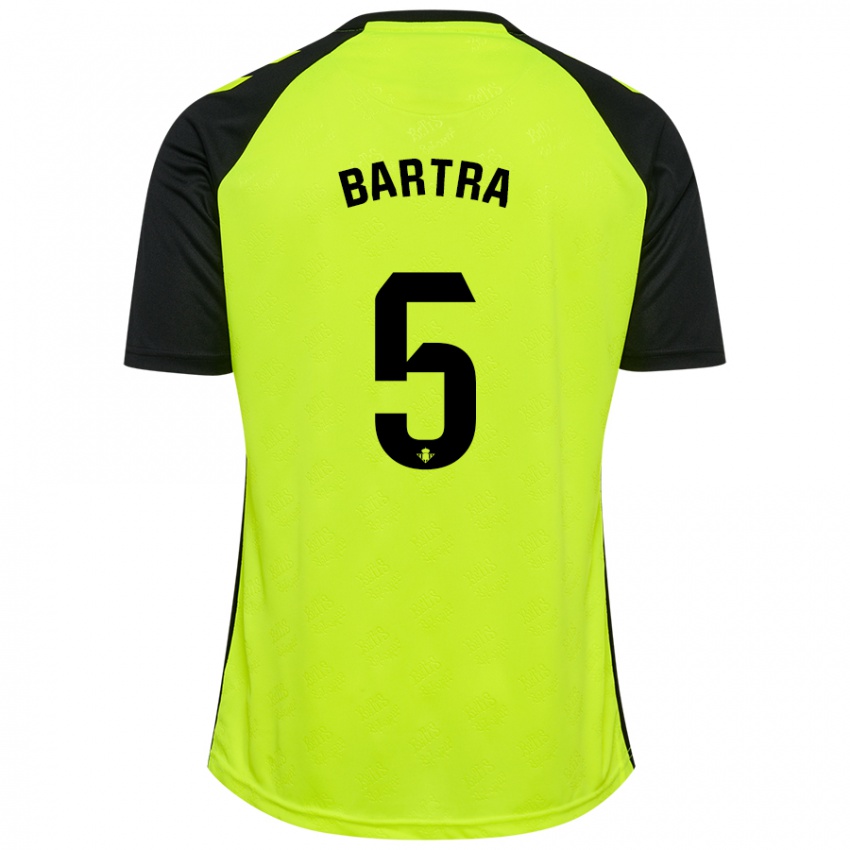 Niño Camiseta Marc Bartra #5 Amarillo Fluorescente Negro 2ª Equipación 2024/25 La Camisa Perú