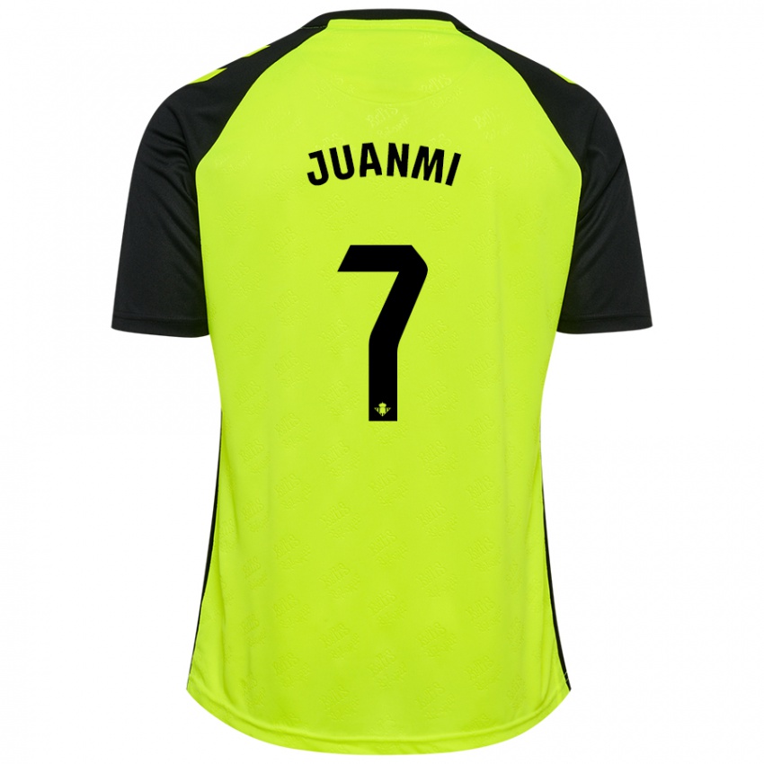 Niño Camiseta Juanmi #7 Amarillo Fluorescente Negro 2ª Equipación 2024/25 La Camisa Perú