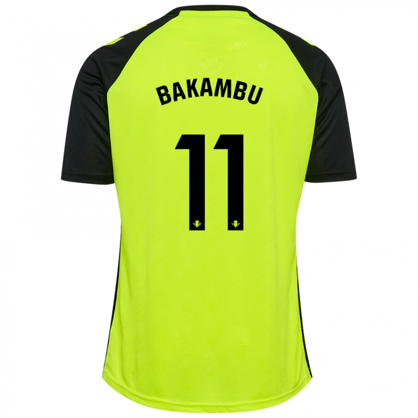 Niño Camiseta Cedric Bakambu #11 Amarillo Fluorescente Negro 2ª Equipación 2024/25 La Camisa Perú