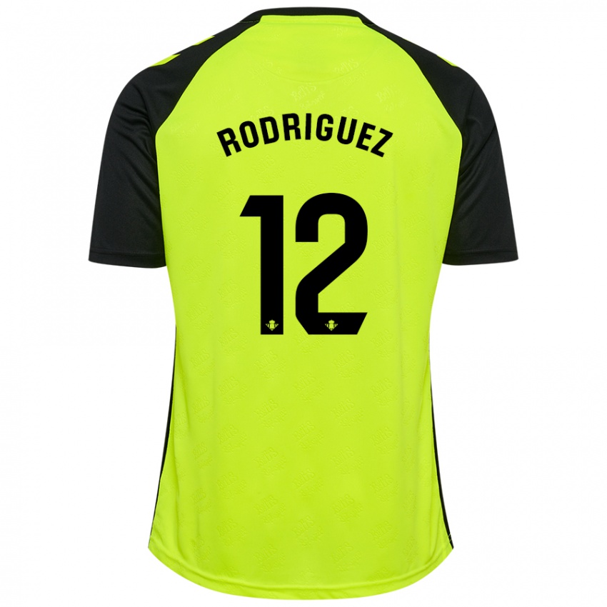 Niño Camiseta Ricardo Rodríguez #12 Amarillo Fluorescente Negro 2ª Equipación 2024/25 La Camisa Perú