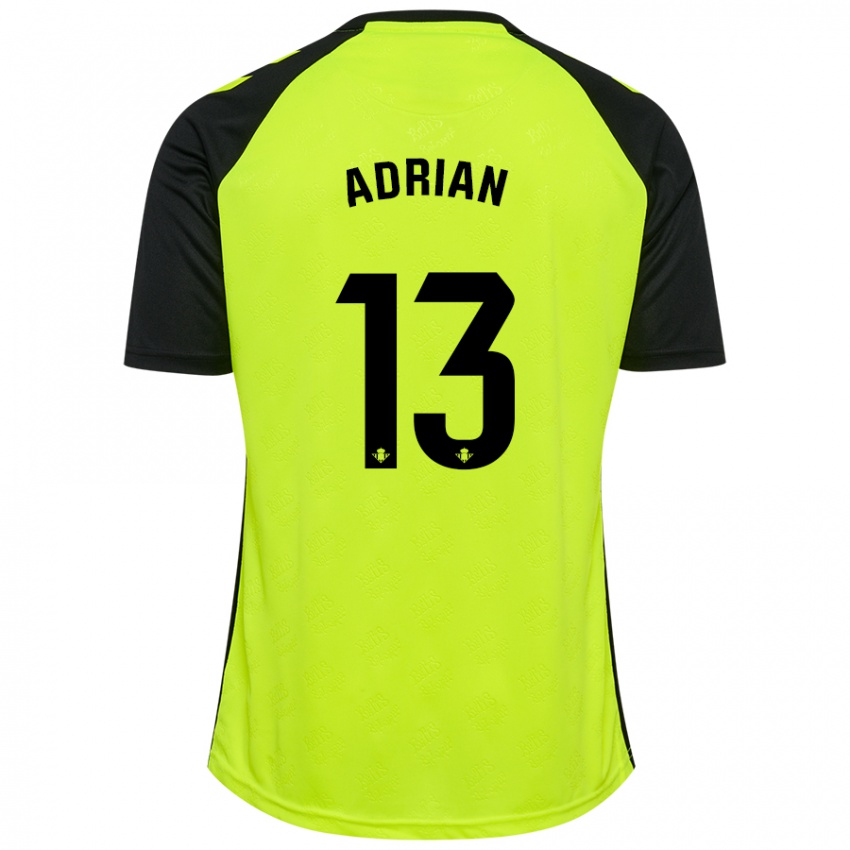 Niño Camiseta Adrian #13 Amarillo Fluorescente Negro 2ª Equipación 2024/25 La Camisa Perú