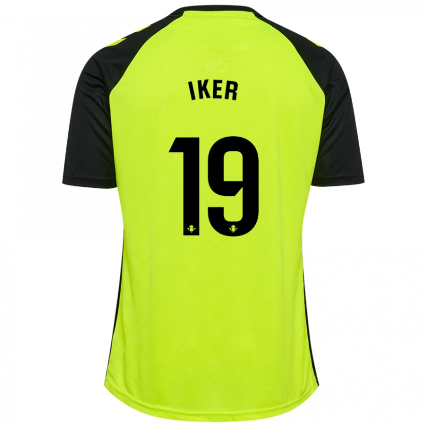 Niño Camiseta Iker Losada #19 Amarillo Fluorescente Negro 2ª Equipación 2024/25 La Camisa Perú