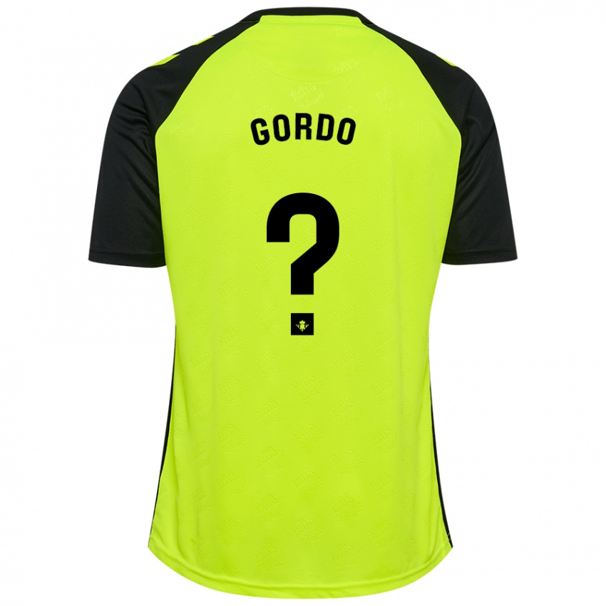 Niño Camiseta Josan Gordo #0 Amarillo Fluorescente Negro 2ª Equipación 2024/25 La Camisa Perú