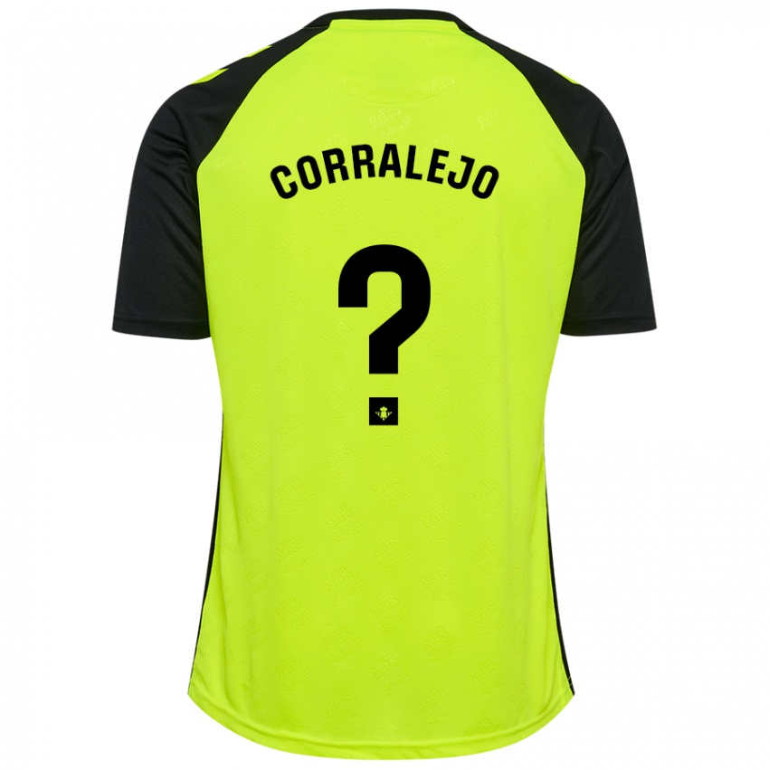 Niño Camiseta Iván Corralejo #0 Amarillo Fluorescente Negro 2ª Equipación 2024/25 La Camisa Perú