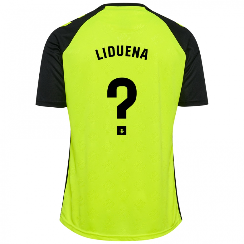 Niño Camiseta Rubén Lidueña #0 Amarillo Fluorescente Negro 2ª Equipación 2024/25 La Camisa Perú