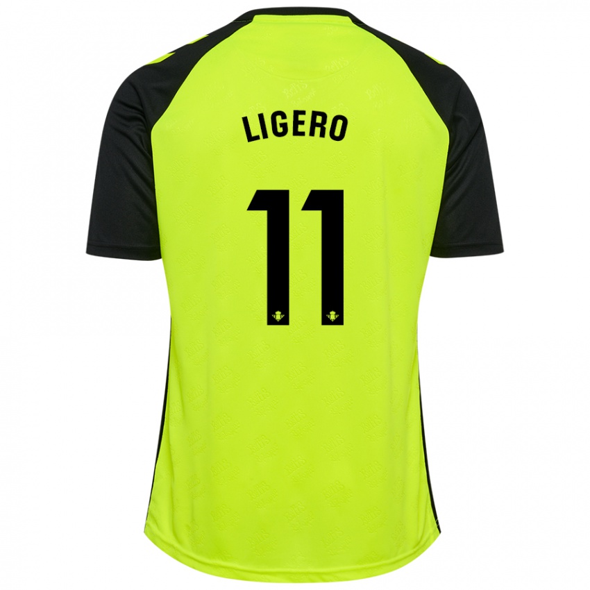 Niño Camiseta Nuria Ligero #11 Amarillo Fluorescente Negro 2ª Equipación 2024/25 La Camisa Perú