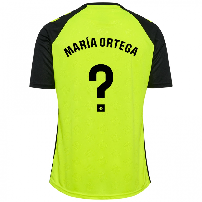 Niño Camiseta José María Ortega #0 Amarillo Fluorescente Negro 2ª Equipación 2024/25 La Camisa Perú