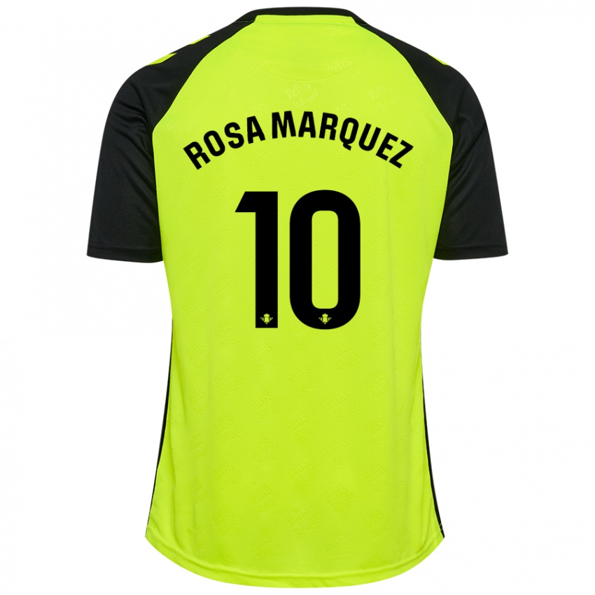 Niño Camiseta Rosa Márquez Baena #10 Amarillo Fluorescente Negro 2ª Equipación 2024/25 La Camisa Perú