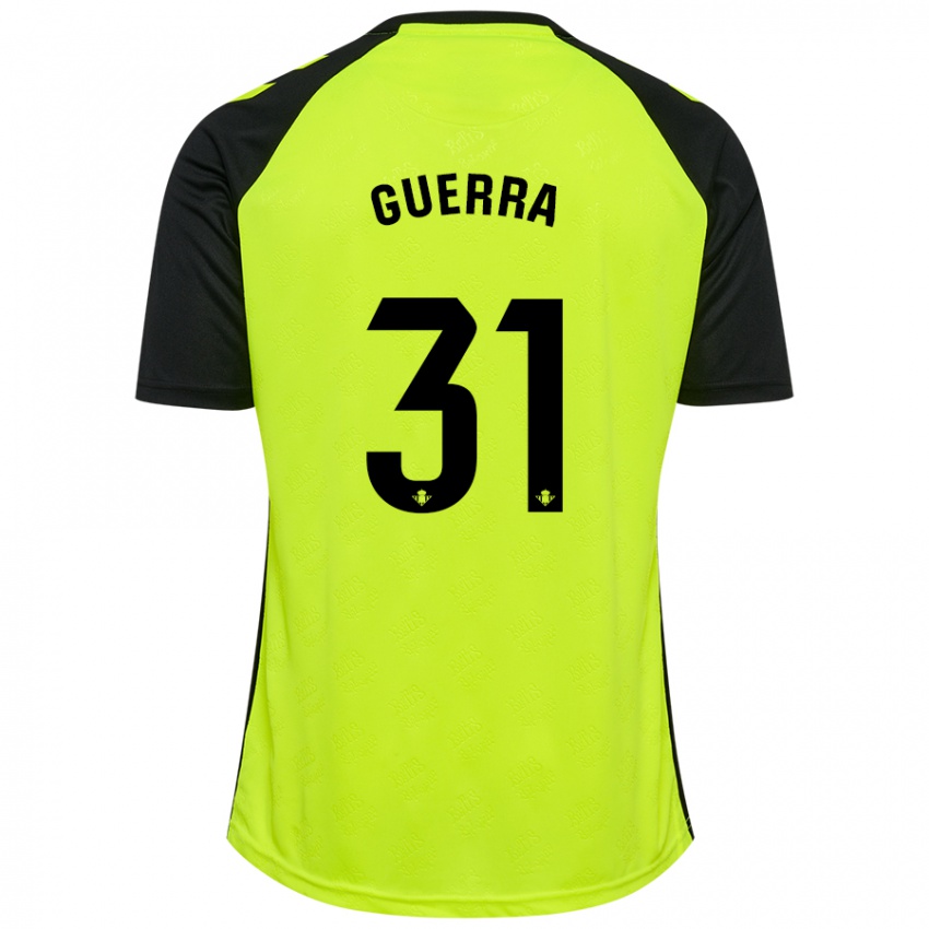 Niño Camiseta Ana Guerra Morcillo #31 Amarillo Fluorescente Negro 2ª Equipación 2024/25 La Camisa Perú