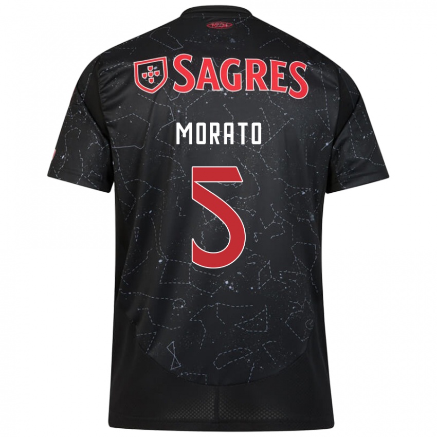 Niño Camiseta Morato #5 Negro Rojo 2ª Equipación 2024/25 La Camisa Perú