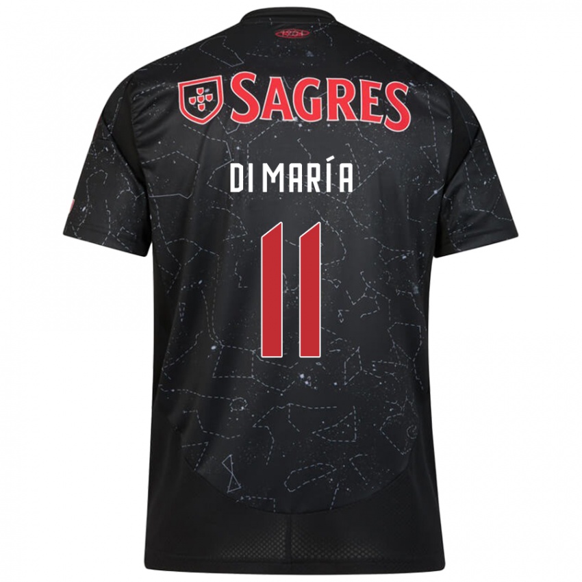 Niño Camiseta Angel Di Maria #11 Negro Rojo 2ª Equipación 2024/25 La Camisa Perú