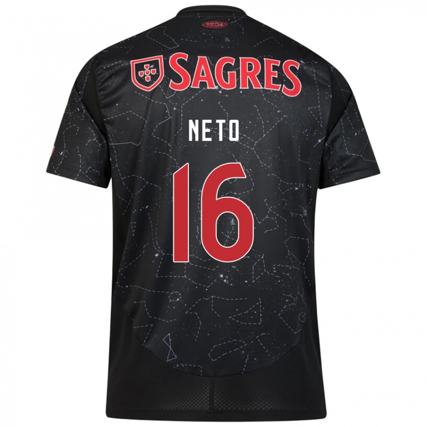 Niño Camiseta Martim Neto #16 Negro Rojo 2ª Equipación 2024/25 La Camisa Perú