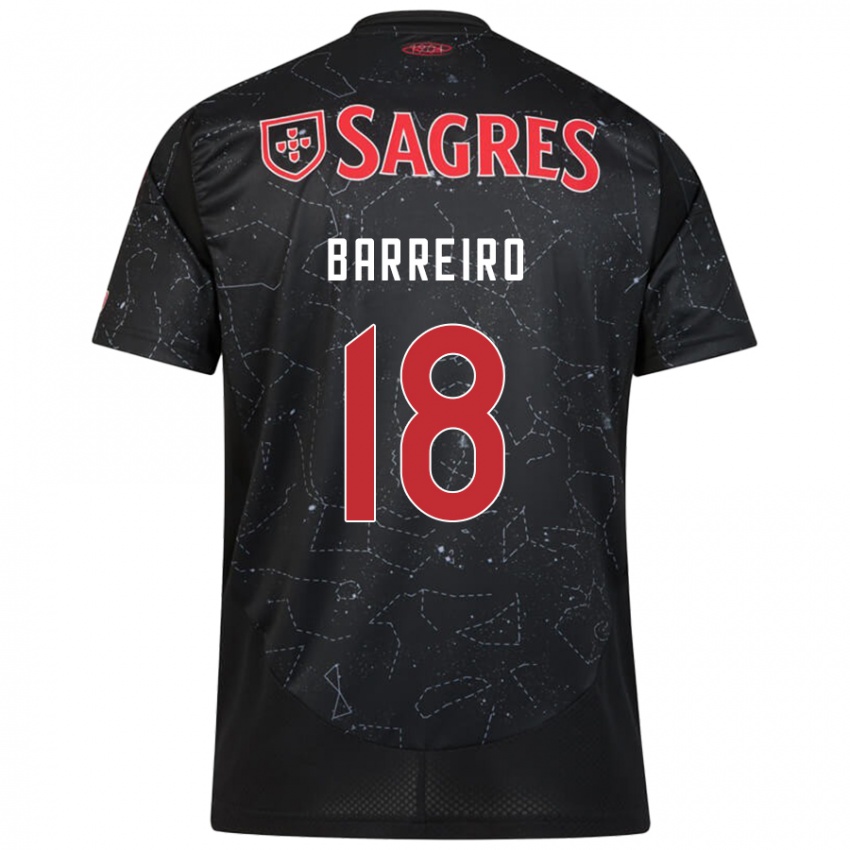 Niño Camiseta Leandro Barreiro #18 Negro Rojo 2ª Equipación 2024/25 La Camisa Perú